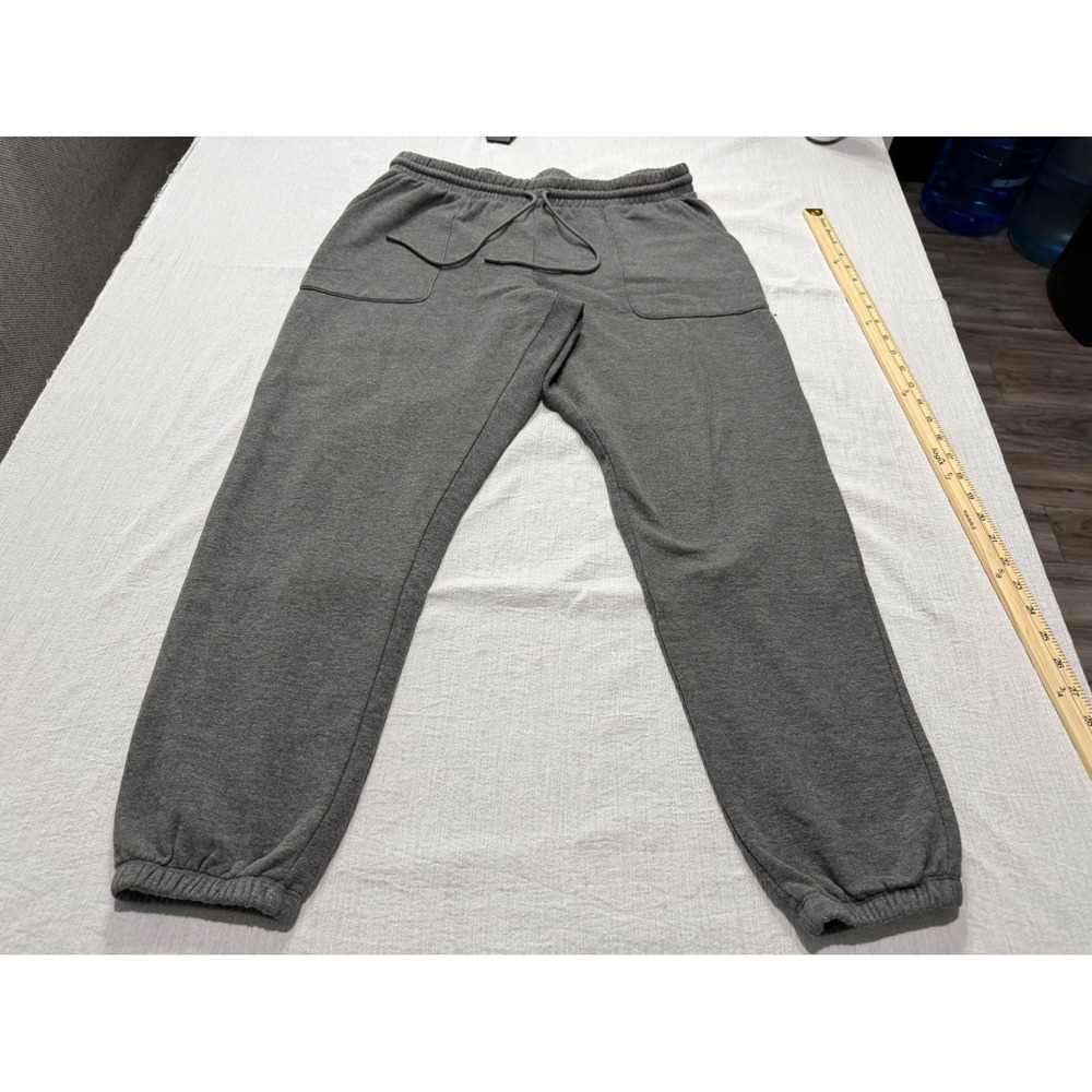 Member's Mark Women Softest Fleece Jogger Pants Charcoal Heather Grey Large